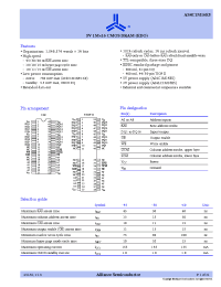 Datasheet AS4C1M16E5-60TI manufacturer Alliance