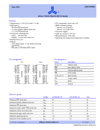 Datasheet AS4C4M4E1-50JC manufacturer Alliance