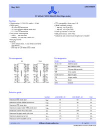 Datasheet AS4C4M4F1-50TI manufacturer Alliance