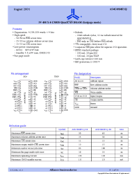 Datasheet AS4C4M4F1Q manufacturer Alliance