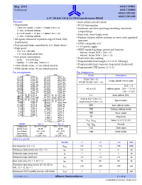 Datasheet AS4LC1M16S0-10 manufacturer Alliance