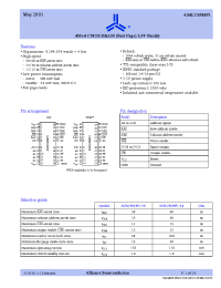 Datasheet AS4LC4M4F1-50JI manufacturer Alliance