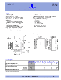 Datasheet AS7C1024-10TJC manufacturer Alliance