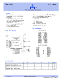 Datasheet AS7C31024B manufacturer Alliance