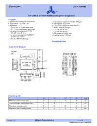 Datasheet AS7C31025B-10JC manufacturer Alliance