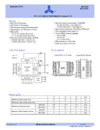 Datasheet AS7C3256K18P manufacturer Alliance