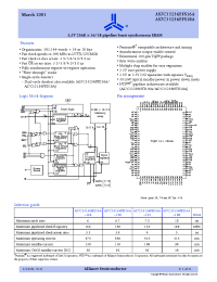 Datasheet AS7C33256PFS16A-100TQC manufacturer Alliance