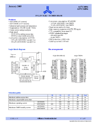 Datasheet AS7C34096-15JCN manufacturer Alliance