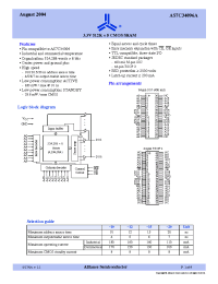 Datasheet AS7C34096A-10JCN manufacturer Alliance