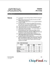 Datasheet EP610 manufacturer Altera