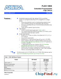 Datasheet EPF10K200SBC356-1 manufacturer Altera