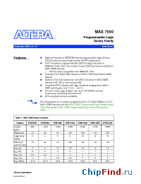 Datasheet EPM7256E manufacturer Altera