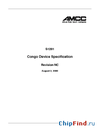 Datasheet S1201CONGO manufacturer AMCC