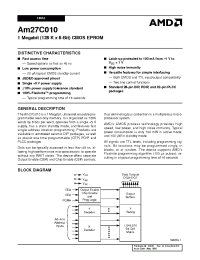 Datasheet AM27C010-120PC5 manufacturer AMD
