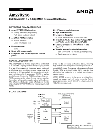 Datasheet AM27X256-150PC manufacturer AMD