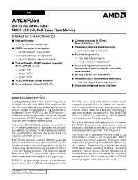 Datasheet AM28F256-120JI manufacturer AMD