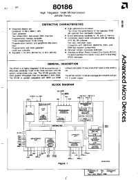Datasheet IA80186-10 manufacturer AMD