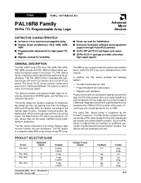Datasheet PAL16L8-52DC manufacturer AMD