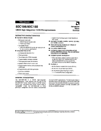 Datasheet SB80C188-25 manufacturer AMD