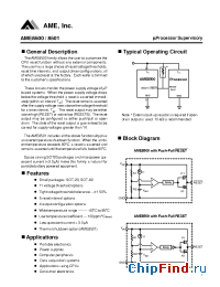 Datasheet AME8500CEEVCD26 manufacturer AME