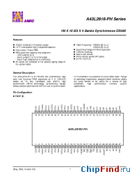 Datasheet A43L2616V-6PH manufacturer AMICC