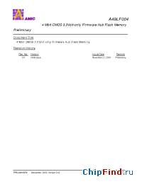 Datasheet A49LF004TX-33C manufacturer AMICC