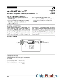 Datasheet AM7996EVAL-HW manufacturer Advanced Micro Systems
