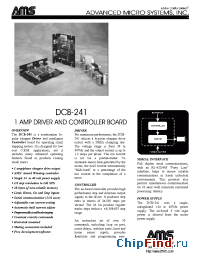 Datasheet DCB-241 manufacturer Advanced Micro Systems