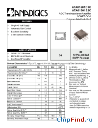 Datasheet ATA01501S2C manufacturer Anadigics