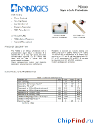 Datasheet PD030-003-0XX manufacturer Anadigics