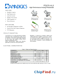 Datasheet PD070-HL2 manufacturer Anadigics