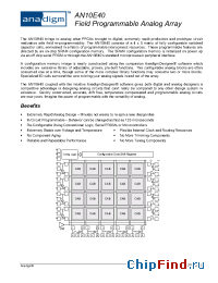 Datasheet AN010E40-QFPSP manufacturer Anadigm