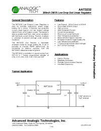 Datasheet AAT3232IGV-3.3-T1 manufacturer AnalogicTech
