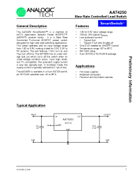 Datasheet AAT4250IGV-T1 manufacturer AnalogicTech