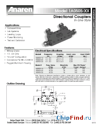 Datasheet 1A0505-30 manufacturer Anaren
