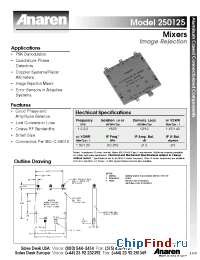 Datasheet 250125 manufacturer Anaren