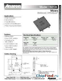 Datasheet 7A0126 manufacturer Anaren