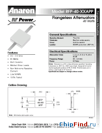 Datasheet RFP-40-1APP manufacturer Anaren