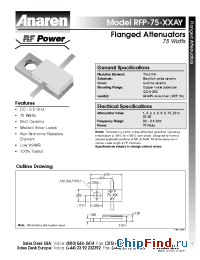 Datasheet RFP-75-1AY manufacturer Anaren