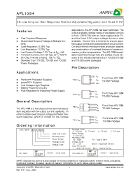 Datasheet APL1084-33UC-TRL manufacturer Anpec