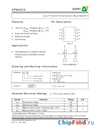 Datasheet APM4953KC-TR manufacturer Anpec
