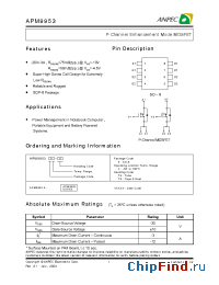 Datasheet APM9953 manufacturer Anpec