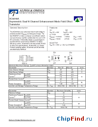 Datasheet AO4918AL manufacturer Alpha&Omega