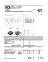 Datasheet AON3402 manufacturer Alpha&Omega