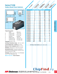 Datasheet P1330-102K manufacturer API Delevan