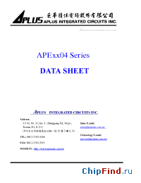 Datasheet APEXX04 manufacturer Aplus