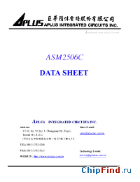 Datasheet ASM2506C manufacturer Aplus