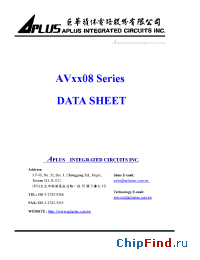 Datasheet AV1408 manufacturer Aplus