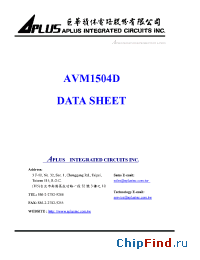 Datasheet AVM1504D manufacturer Aplus