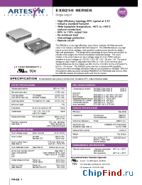 Datasheet EXB250-48S1V5 manufacturer Artesyn